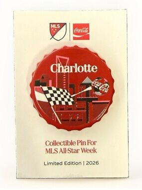 Coca Cola Red Charlotte MLS All-Star Week Bottlecap Pin